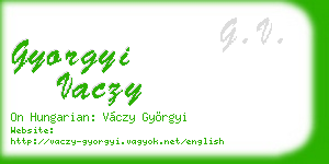 gyorgyi vaczy business card
